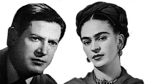 Alejandro Finisterre y Frida Kahlo