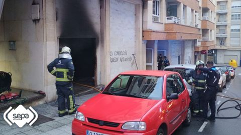 Incendio urbano en Siero