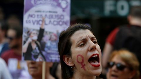 Manifestaci�n en Madrid en protesta por la excarcelaci�n de los miembros de La Manada