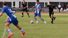 Partido de ftbol entre el Puebla y el Cidade de Ribeira