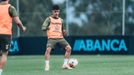 Hugo lvarez, durnate un entrenamiento en la Cidade Deportiva Afouteza esta temporada.