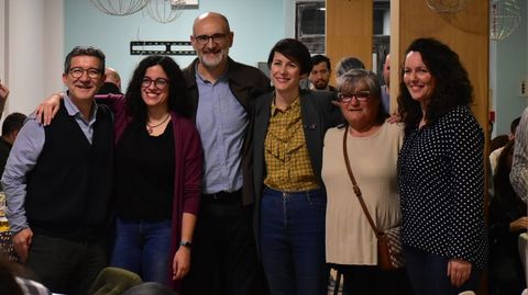 Ana Pontn, con los diputados del BNG en Ourense.