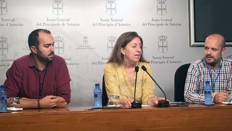  La portavoz de Podemos y representantes del Comit� de Empresa de Duro Felguera