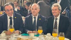 De izquierda a derecha, el presidente del Parlamento cataln,. Josep Rull, el secretario general de Junts, Jordi Turull, y el expresidente autonmico Artur Mas.