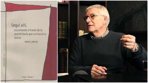El escritor Manuel Janeiro (Madrid, 1951). A la izquierda, portada de su nuevo libro.
