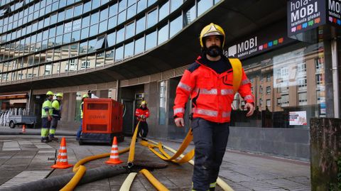Trabajos en Sada tras las inundaciones 