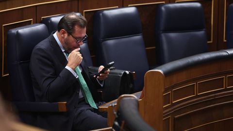 Puente, este jueves durante una sesi�n en el Congreso.