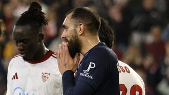 Borja Iglesias, durante el Sevilla-Celta del pasado lunes.