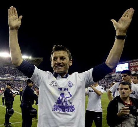 Djukic festej� el pasado mes de junio el ascenso del Valladolid a Primera Divisi�n.