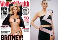 La portada de �Women's Health� en la que sale Britney Spears y al lado Heidi Klum en una imagen de archivo.
