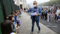 Los ni�os del colegio Anexa, en su primer d�a de escuela