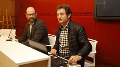 El alcalde de Santiago, Marti�o Noriega, y el concejal Jorge Duarte