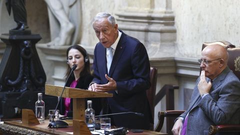 Marcelo Rebelo de Sousa, durante una intervencin en el Parlamento el 14 de diciembre del 2023.