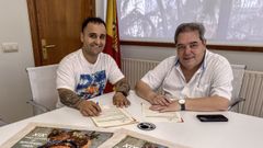 l presidente del Consello Regulador da Denominaci�n de Orixe Monterrei, Manuel V�zquez Losada, y el alcalde de Ver�n, Gerardo Seoane