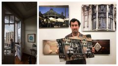 Ferrolanos orgullosos. A la izquierda, una de las fotos que integran el libro e incluye tambi�n la exposici�n, en la que aparece una orgullosa residente de una vivienda concebida por Ucha (y enfrente la fachada del teatro Jofre, tambi�n del arquitecto). A la derecha, Jos� Pardo, en la muestra �A buxaina de Ucha� que se abre este s�bado al p�blico en el Torrente Ballester en Ferrol.