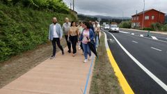 Nueva senda peatonal en la PO-531, a su paso por Campa (Pontevedra), ejecutada por la Xunta