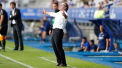 Anquela Real Oviedo Zaragoza Carlos Tartiere.Anquela, durante el encuentro ante el Zaragoza