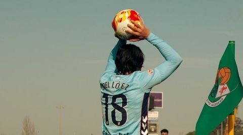 Joel L�pez, en un partido de la presente temporada con el Celta Fortuna.
