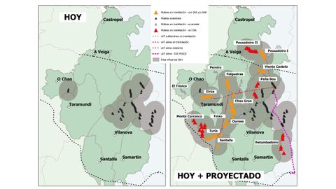 El antes y el despus de los parques elicos proyectados en Oscos-Eo