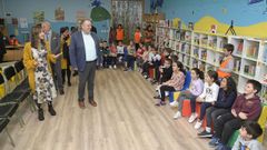 Carmen Pomar, en el CEIP de Cain