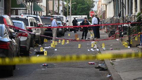 Lugar del tiroteo en Filadelfia.