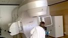 El acelerador del servicio de Radioterapia con el que se está tratando a la paciente en el HUCA.El acelerador del servicio de Radioterapia con el que se está tratando a la paciente en el HUCA
