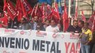 Protesta de los trabajadores del metal en Gij�n
