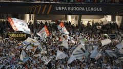 Aficionados del Celta, en un partido anterior de Europa League.