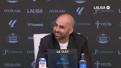 Claudio Gir�ldez, en la rueda de prensa posterior al Celta-Elche.