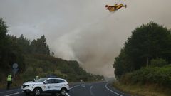 Incendio que afect� en el mes de junio a la parroquia xermadesa de Roupar