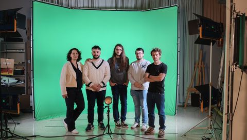 De izquierda a derecha, Noem� Pinilla-Alonso, Juan Antonio de Abol-Bras�n V�zquez de Prada, Daniel Lanchares �lvarez, Santiago Iglesias �lvarez, Enrique D�ez Alonso