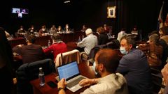 Imagen del pleno celebrado este lunes por la corporaci�n municipal de Pontevedra