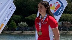 Manuela Lastra Castillo se colg� el oro en el K1 3.000 metros infantil A.