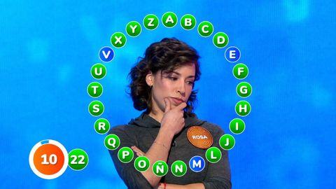 Rosa durante el Rosco final con el que consigui� el bote.