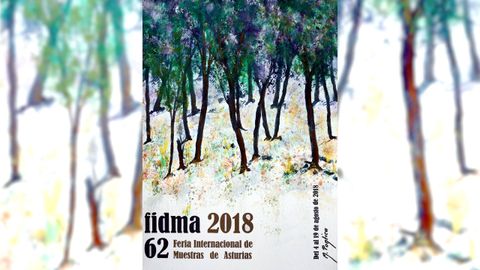 Cartel de M. Ponticu anunciador de la 62 Feria Internacional de Muestras de Asturias