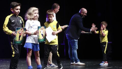 Un momento de la XIV edicin de los Premios Lder del ftbol base lucense