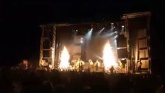 As� fue el momento de la explosi�n sobre el escenario