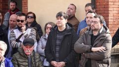 El presidente del Principado de Asturias, Adri�n Barb�n, en el homenaje a Manuel Llaneza en Mieres junto a los consejeros Borja S�nchez y Guillermo Pel�ez