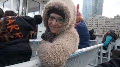 Berta Pel�ez �lvarez, en uno de sus viajes