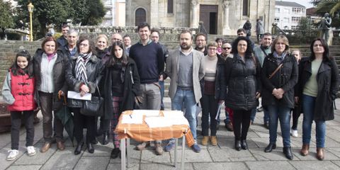 CxG, PSOE y PAC escenificaron ayer el rechazo al Lal�n Park. 