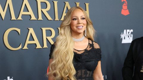 Mariah Carey a la entrada del acto de los Grammy.
