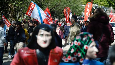 Dia del Trabajo. Manifestacin por el 1 de Mayo en Santiago