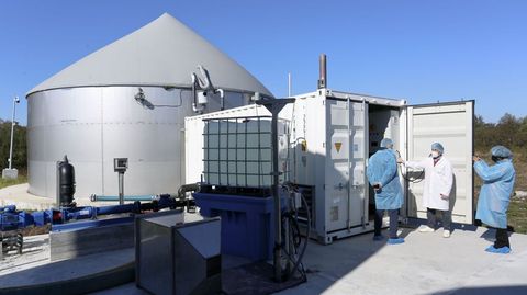 Planta de biogás de la empresa Innolact en Castro Ribeiras de Lea
