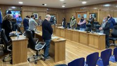 Al inicio del pleno de Xinzo se guard� un minuto de silencio por la muerte del padre del concejal de AXI, Amador D�az Pen�n 