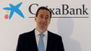 El consejero delegado de CaixaBank, Gonzalo Cort�zar, en la rueda de prensa de presentaci�n de los resultados econ�micos de los nueve primeros meses de 2017