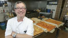 Bautista, en el restaurante A Lareira en abril del 2016, cuando cumpli� 25 a�os de andadura.