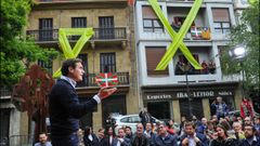 El presidente de Ciudadanos, Albert Rivera, en un mitin en Renter�a el pasado mes de abril