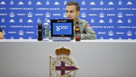 Borja Jim�nez, en su comparecencia tras la no disputa del partido contra el Extremadura