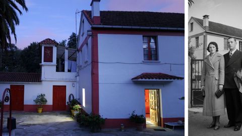 El molino en la actualidad como vivienda, y a la derecha los abuelos de los actuales due�os (Pilar Pi��n y Emilio Gonz�lez)