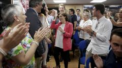 S�enz de Santamar�a, con Feijoo, en la sede del PP coru��s, donde reuni� a 200 simpatizantes